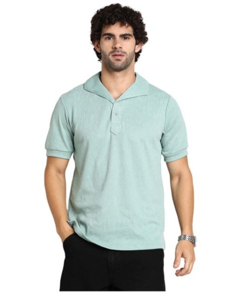 Мужская футболка Cahoot Sea Green Tactitle Spread-Polo, цвет: Зелёный