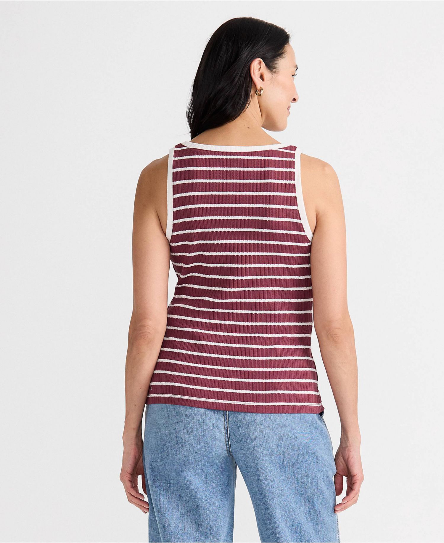 Women's Pointelle Rib UNeck Tank