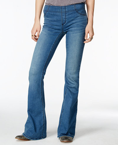 Free People Flared Pull-On Bluegrass Wash Jeans - Jeans - Women - Macy's