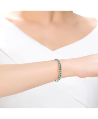 Modern Plated Alternating CZ Tennis Bracelet