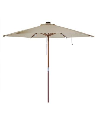 30 LED Solar String Light Cool White Fit for 6-Rib 8ft 9ft Outdoor Patio Wooden Umbrella