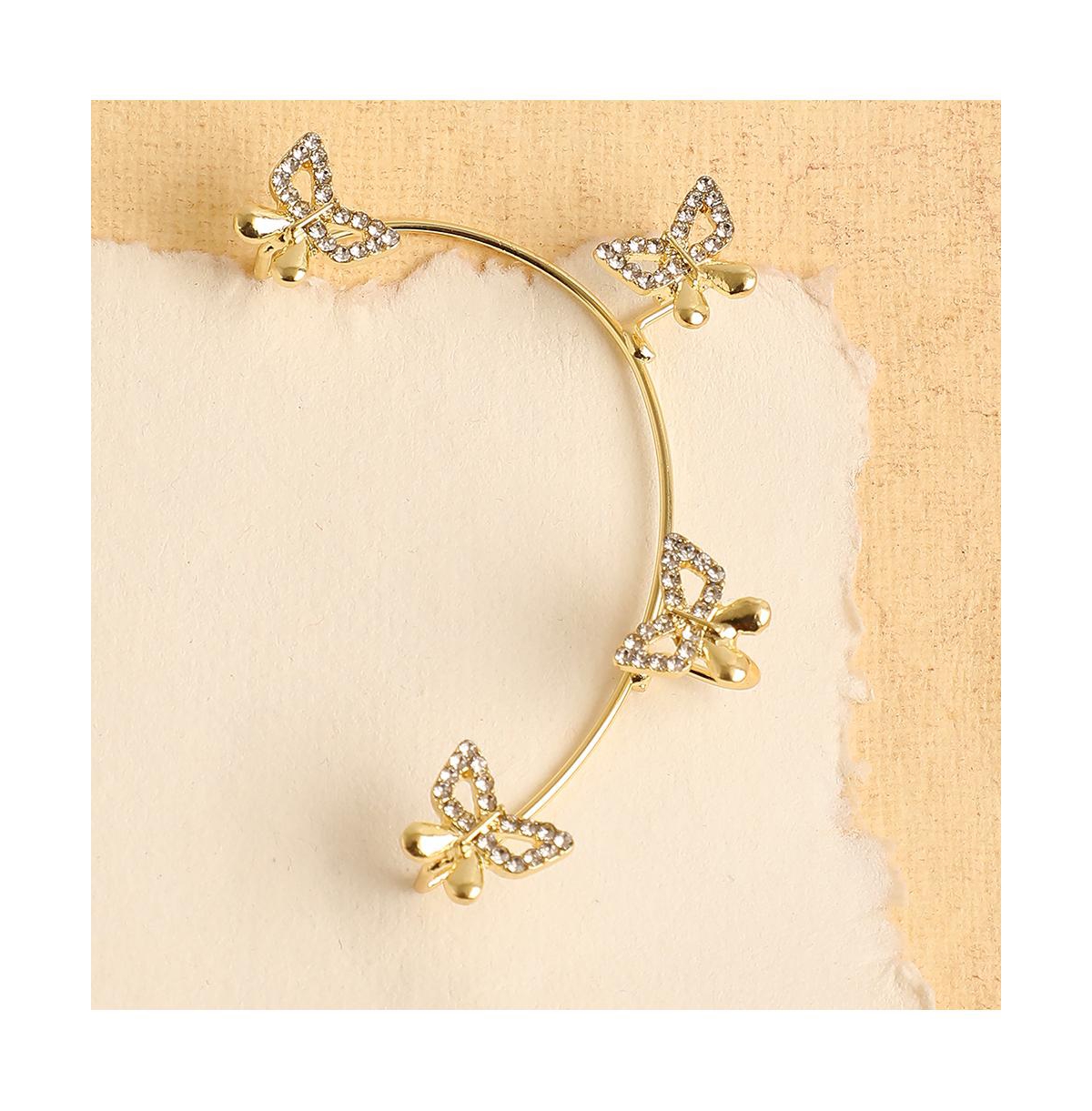 Sohi Gold-plated Butterfly Cuff Earrings