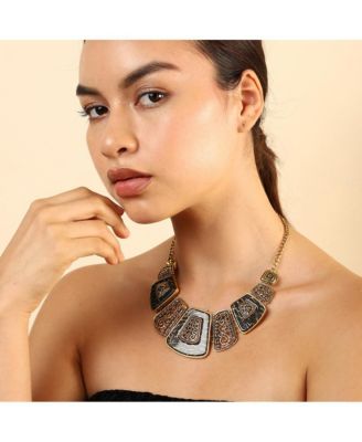 Gold-Plated  Stone Necklace