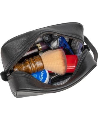The Hey Handsome Pebble Grain Genuine Leather Toiletry Dopp Kit