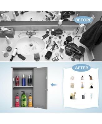 Bathroom Wall Cabinet with Single Mirror Door