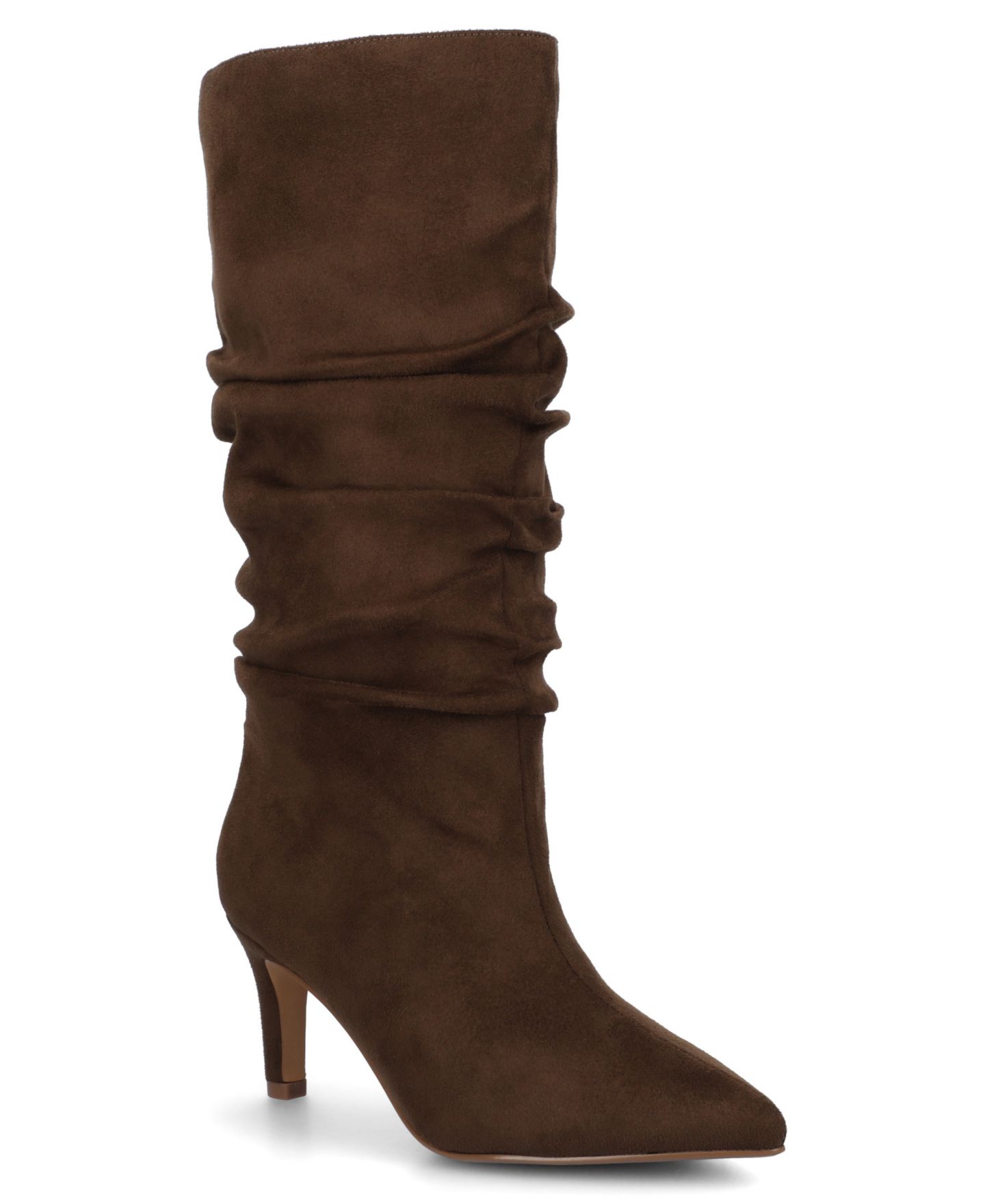Женские ботинки Journee Collection Sonnet Slouchy Dress Boots, Regular, Wide Calf, & Extra Wide Calf, цвет: Шоколадный — фото 1