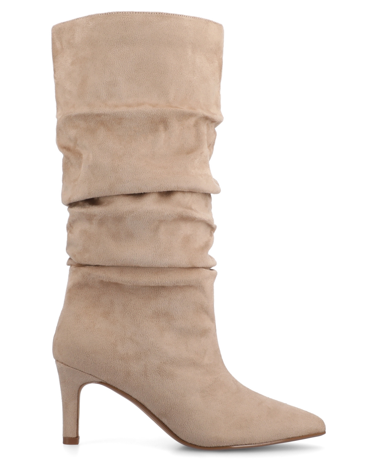 Journee Collection Women's Sonnet Slouchy Wide Calf Dress Boots In Brown