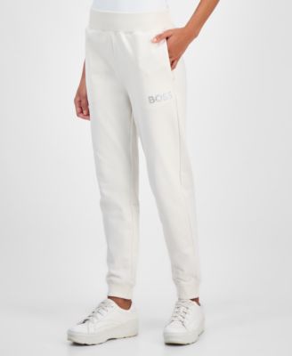 Women's Logo Ribbed-Trim Relaxed Sweatpants