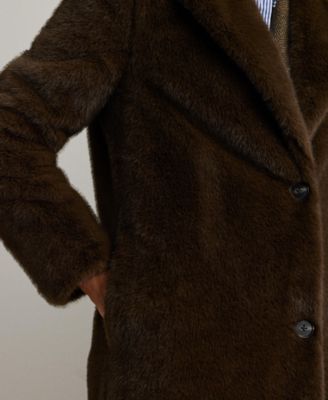 Women's Faux-Fur Single-Breasted Coat
