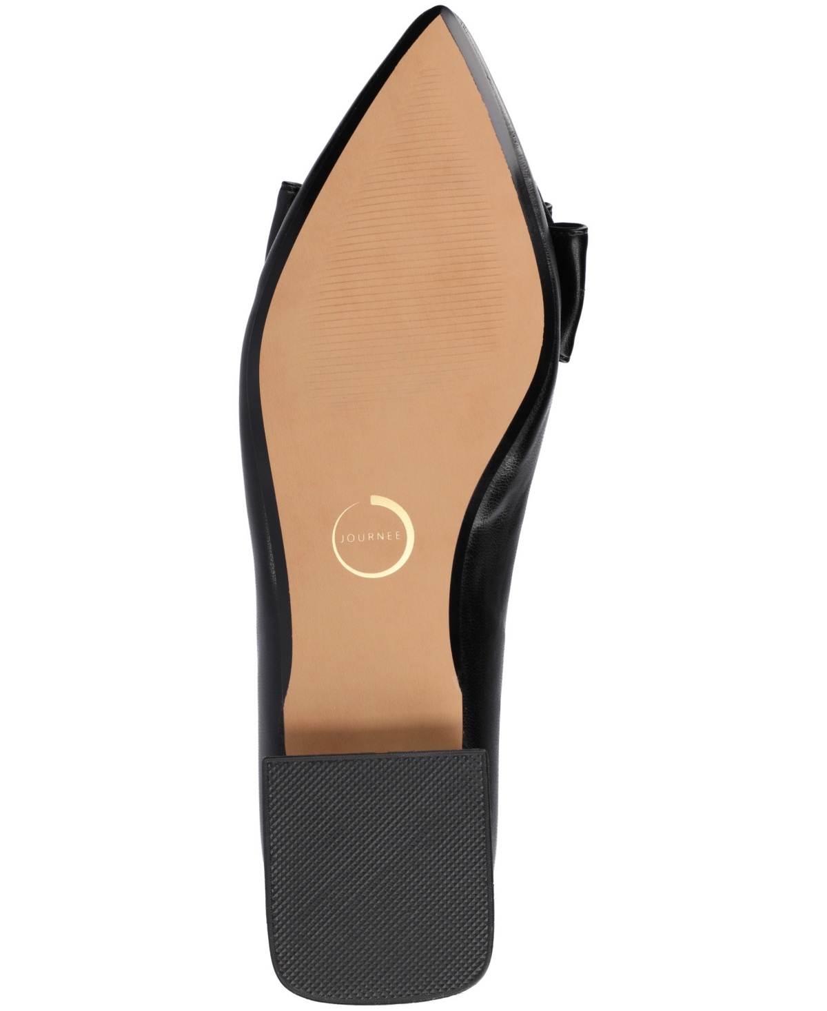 Journee Collection Ophelia Bow Pointed Toe Flat In Black