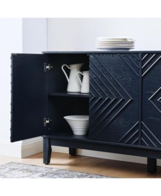 Blue Farmhouse Buffet Cabinet - 60.5" Sideboard
