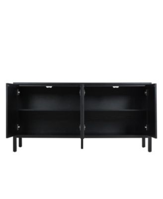 Geometric Circle Door Cabinet - Black