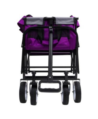 Collapsible Wagon Cart with Strapping System - Purple
