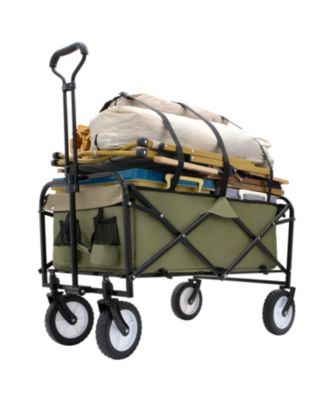 Collapsible Utility Wagon Cart - 360lb Capacity, All-Terrain Wheels
