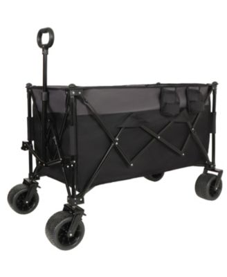 300L Folding Wagon Cart - Heavy Duty, All-Terrain, Black/Gray
