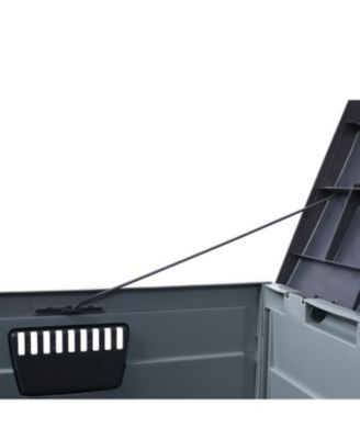 75 Gallon Resin Deck Box - Outdoor Storage with Wheels