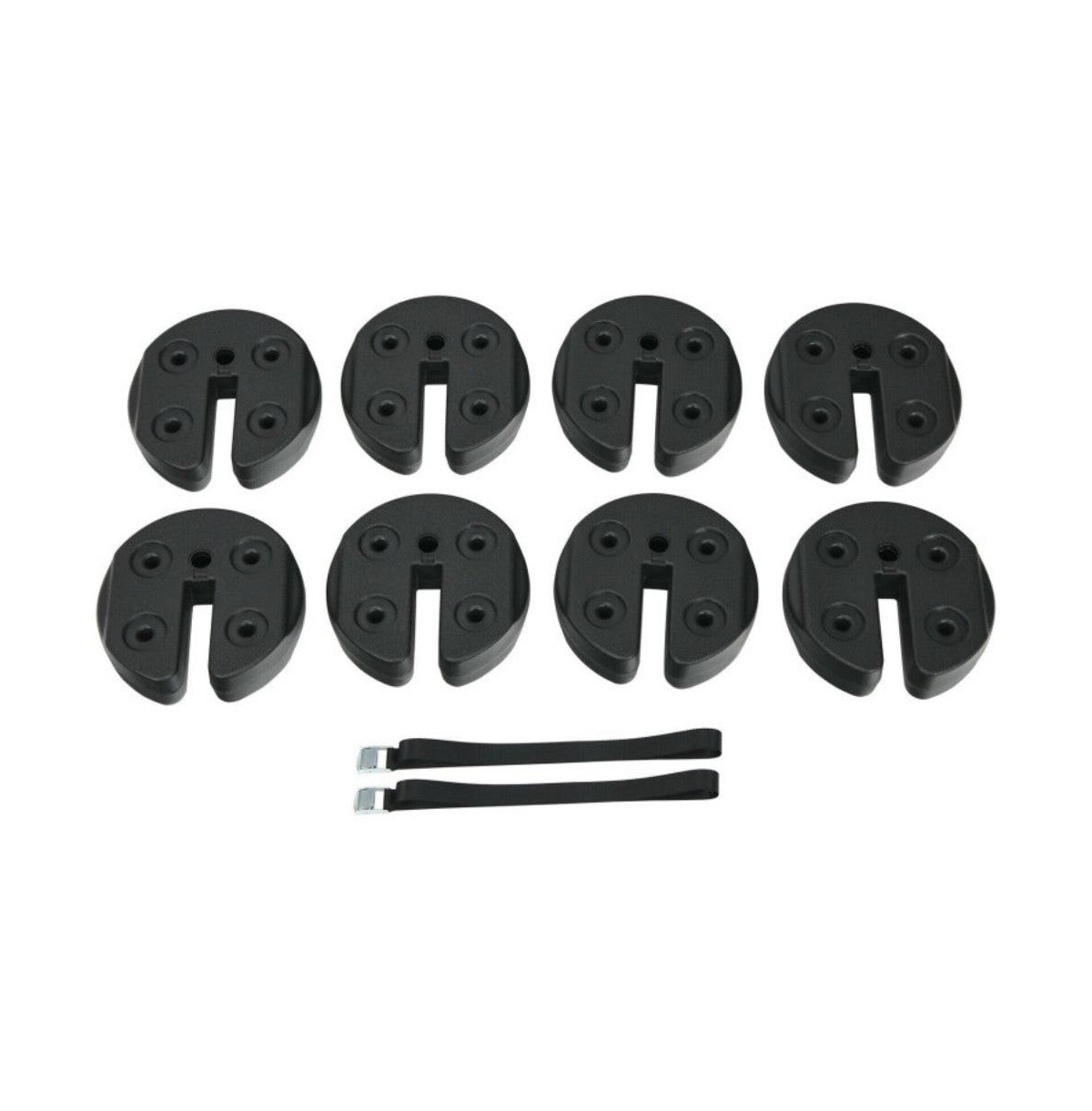 8 pieces Weight Plates Patio Canopy Tent Gazebo Shade Umbrella Water Filled - Black