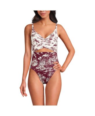 Women's Wrap Monokini High Leg One Piece Swimsuit