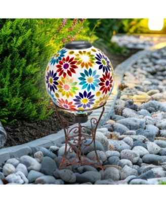 Indoor/Outdoor Decorative Steel Scroll Gazing Ball Stand for 10" or 12" Outdoor Garden Gazing Globes - 11" H