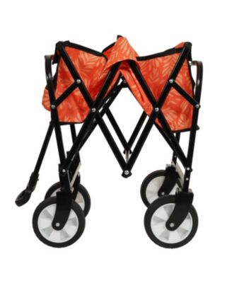 Collapsible Wagon Cart - 225lb Capacity, Orange Leaf