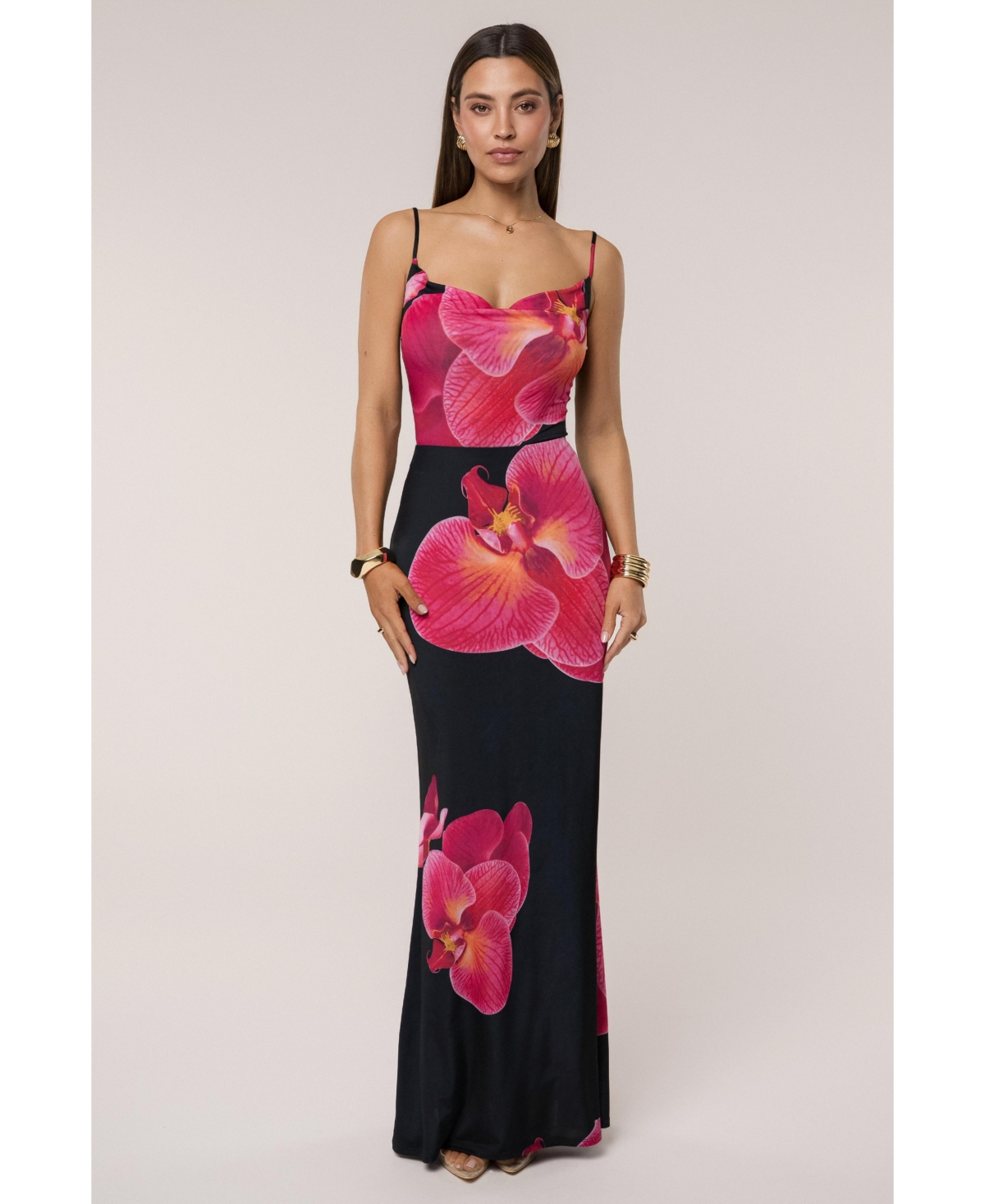 Women's Floral Petal Dreams Cowl Top - Floral