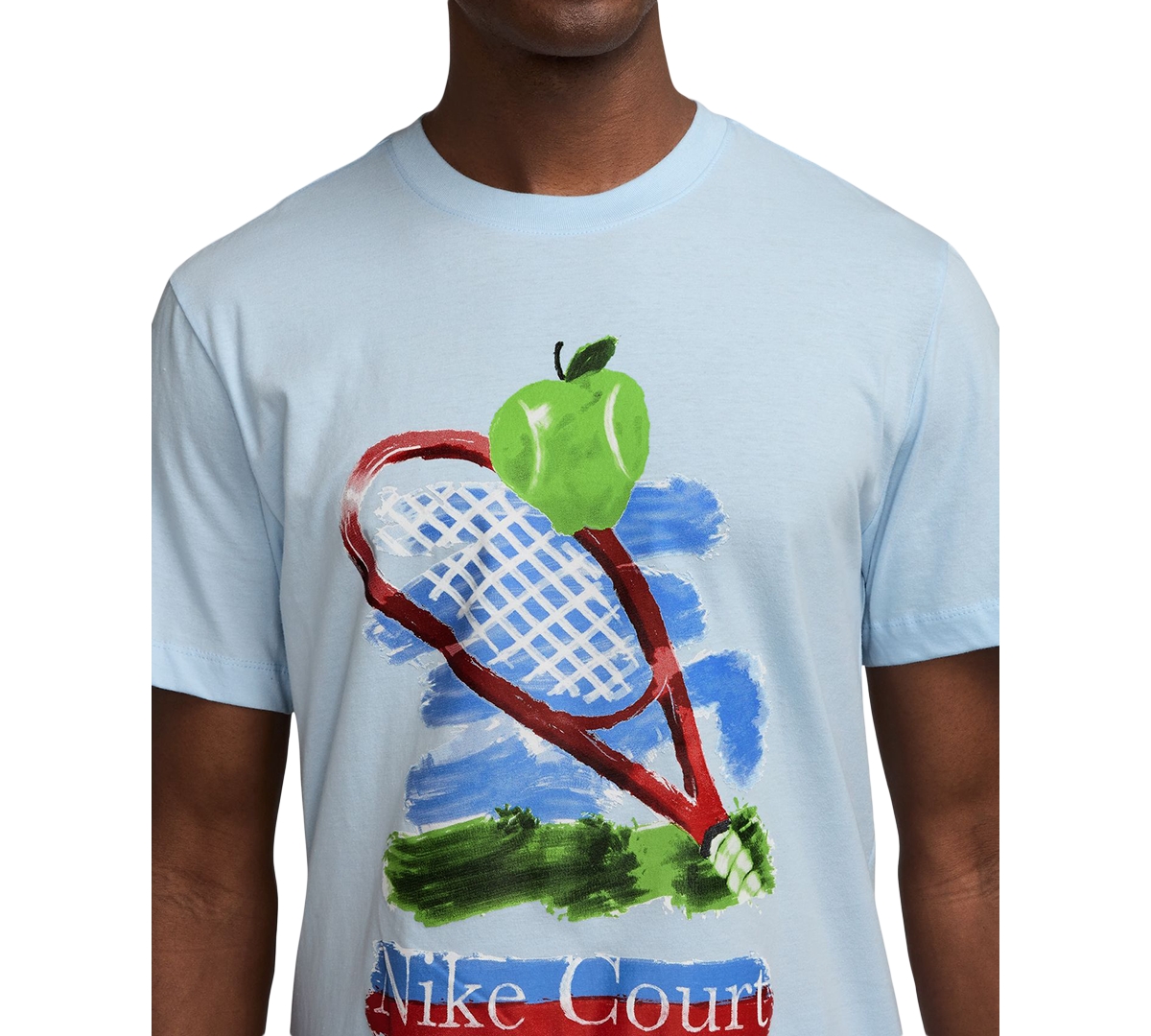 Nike Court Men's Short Sleeve Graphic Tennis T-shirt In Blue