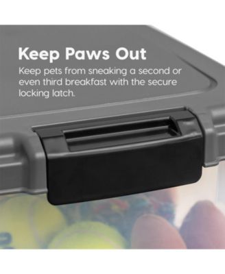 33qt + 12qt Airtight Pet Food Container Combo with Scoop, Gray