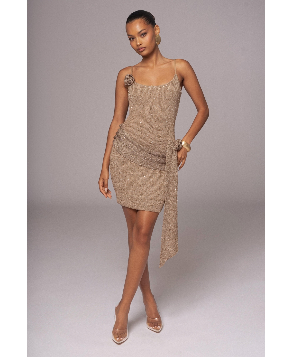 Women's Golden Dusk Sequin Dress - Gold