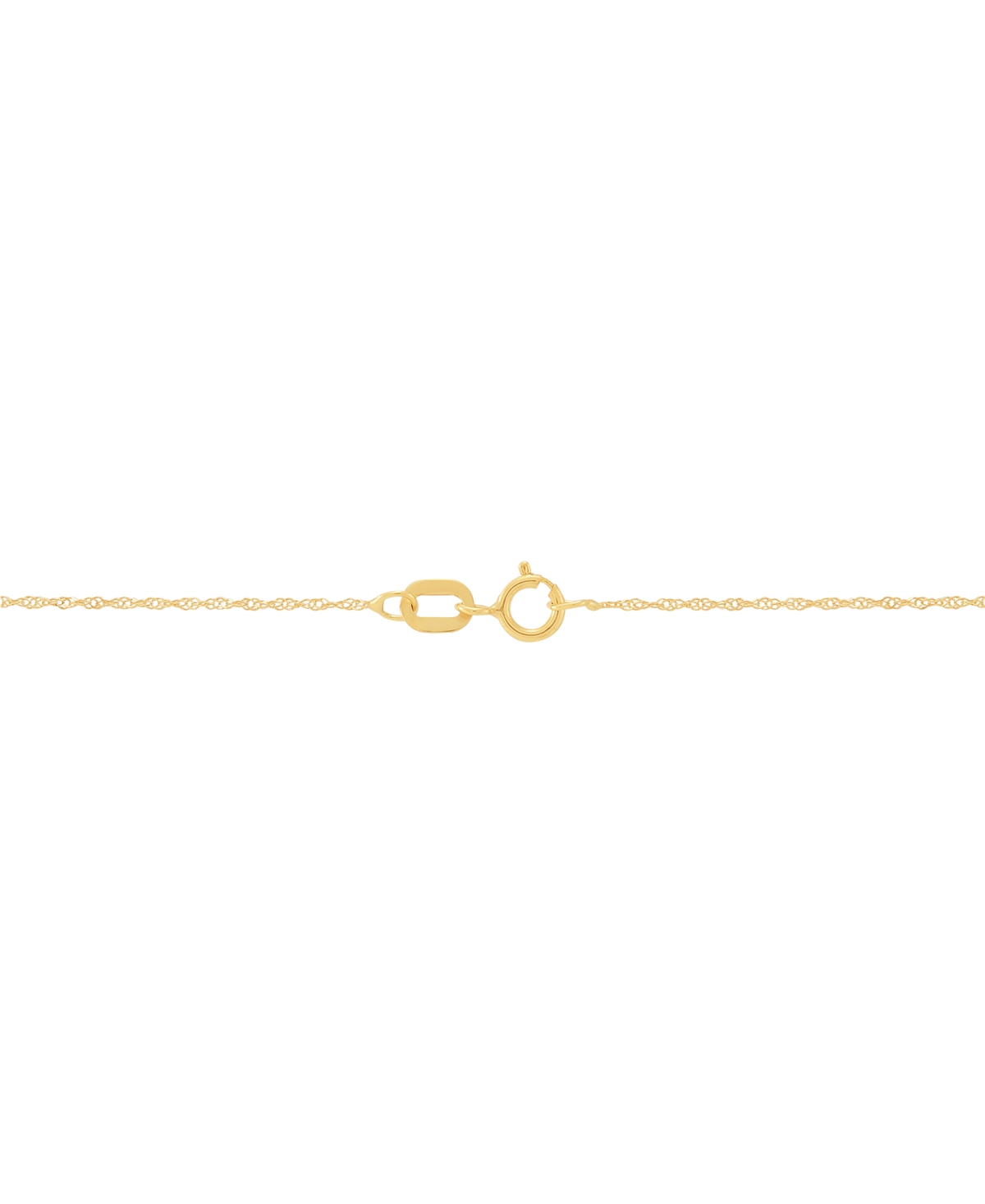 Macy's Two-tone Polished Heart & Cross Curvy 18" Pendant Necklace In 14k Gold In Gold