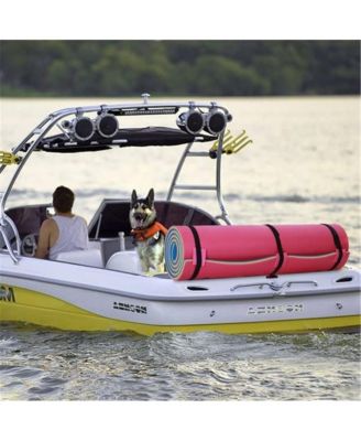 Rose Pink Water Floating Mat Foam Pad, 13x5FT Bouncy Tear-Resistant XPE Foam