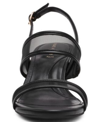 Women's Rhonda Mesh Band Block Heel Dress Sandals