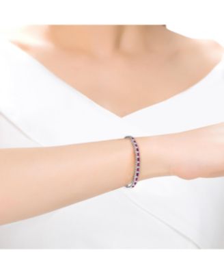 Modern Plated Alternating CZ Tennis Bracelet