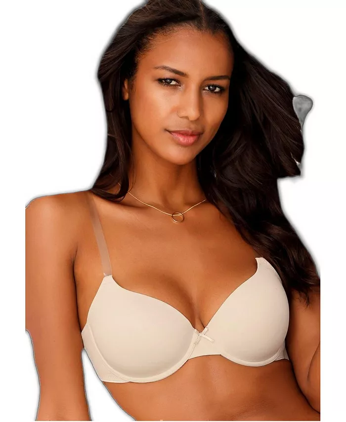 Women's Underwire Clear Strap Lightly Padded T-Shirt Bra - thumbnail 2