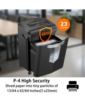Paper Shredder, 18-Sheet 60-Minutes Shredder for Office Heavy Duty Cross-Cut Shredder with 6 Gallon Pullout Basket 4 Casters