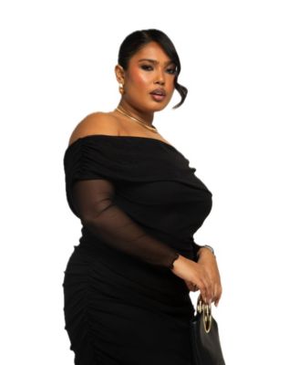 Women's Bardot Ruched Midaxi Dress