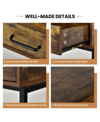 Industrial Wood 3-Position Adjustable Mirror Vanity Table