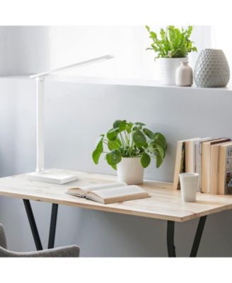 LED Desk Lamp with 9.5W 750LM Metal Touch Control , 5 Color Modes 5 Brightness Level, Eye Caring  For Reading, Crafts, School Supplies, White