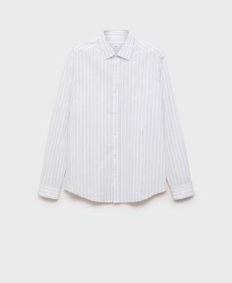 Men's Cotton Regular-Fit Striped Shirt