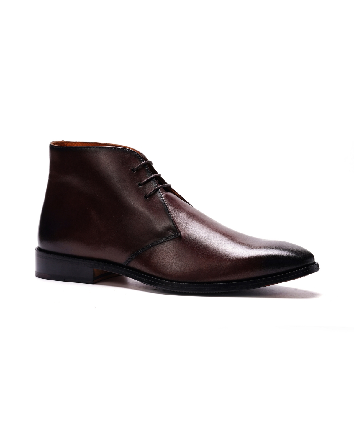 Men's Corazon Chukka Boot - Burnished Chocolate Brown Leather