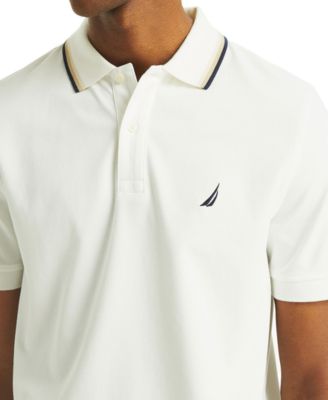 Men's Textured Tipped Collar Polo Shirt