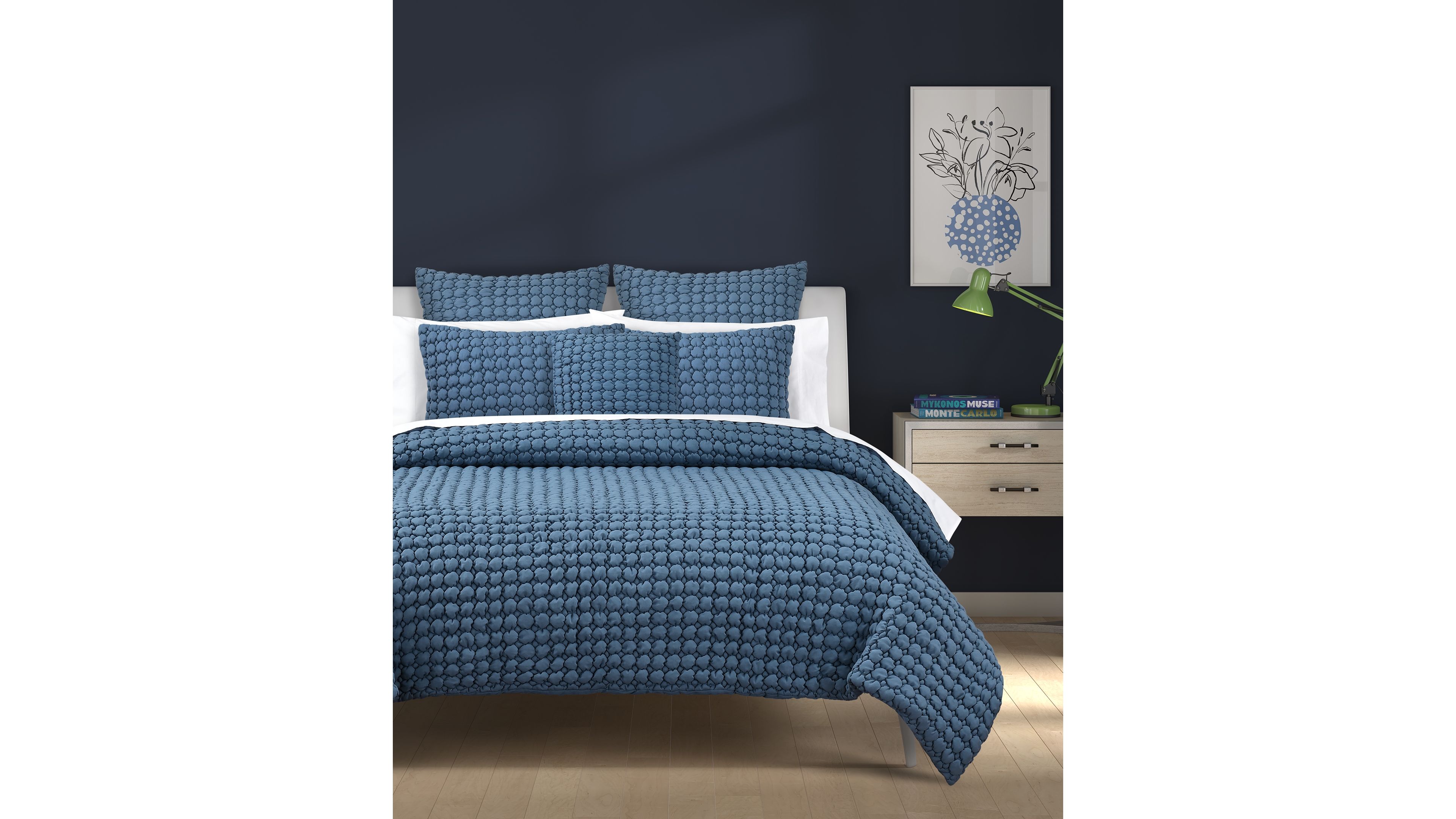 J by Queen Bold Cloud Puff 3-Pc. Quilt Set, Full/Queen