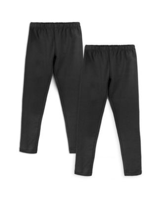 Girls Fair Trade Organic Cotton Reinforced Knee Leggings 2-pack