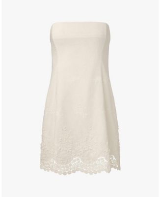 Women's Strapless Peplum Mini Dress