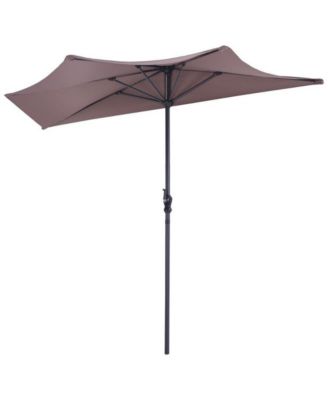 9 Feet Patio Bistro Half Round Umbrella without Weight Base