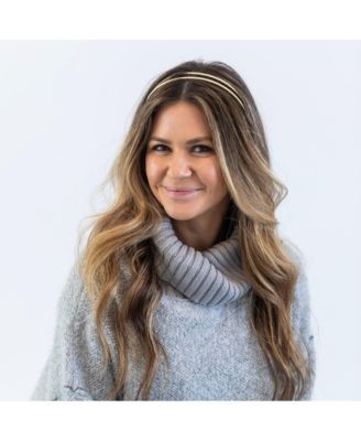 Thin Double Headband - Gold