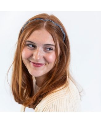 Wavy Beaded Headband - Ocean Blue