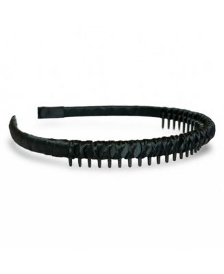 Thin Beads Banding Headband Black main image 1