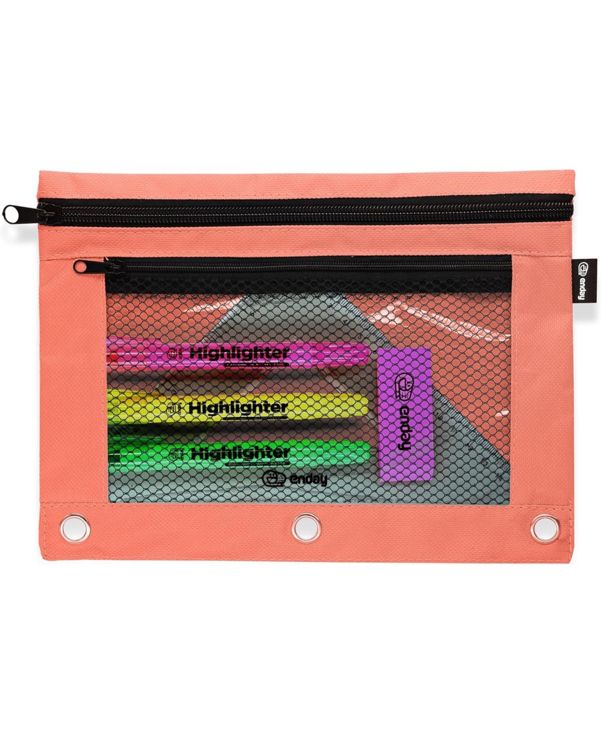 Pink Pencil Pouch For 3 Ring Binder, Zippered Binder Pencil Pouches, 3 Ring Pencil Pouch for Binder, Pencil Case for Binder, Large Pencil Bags f