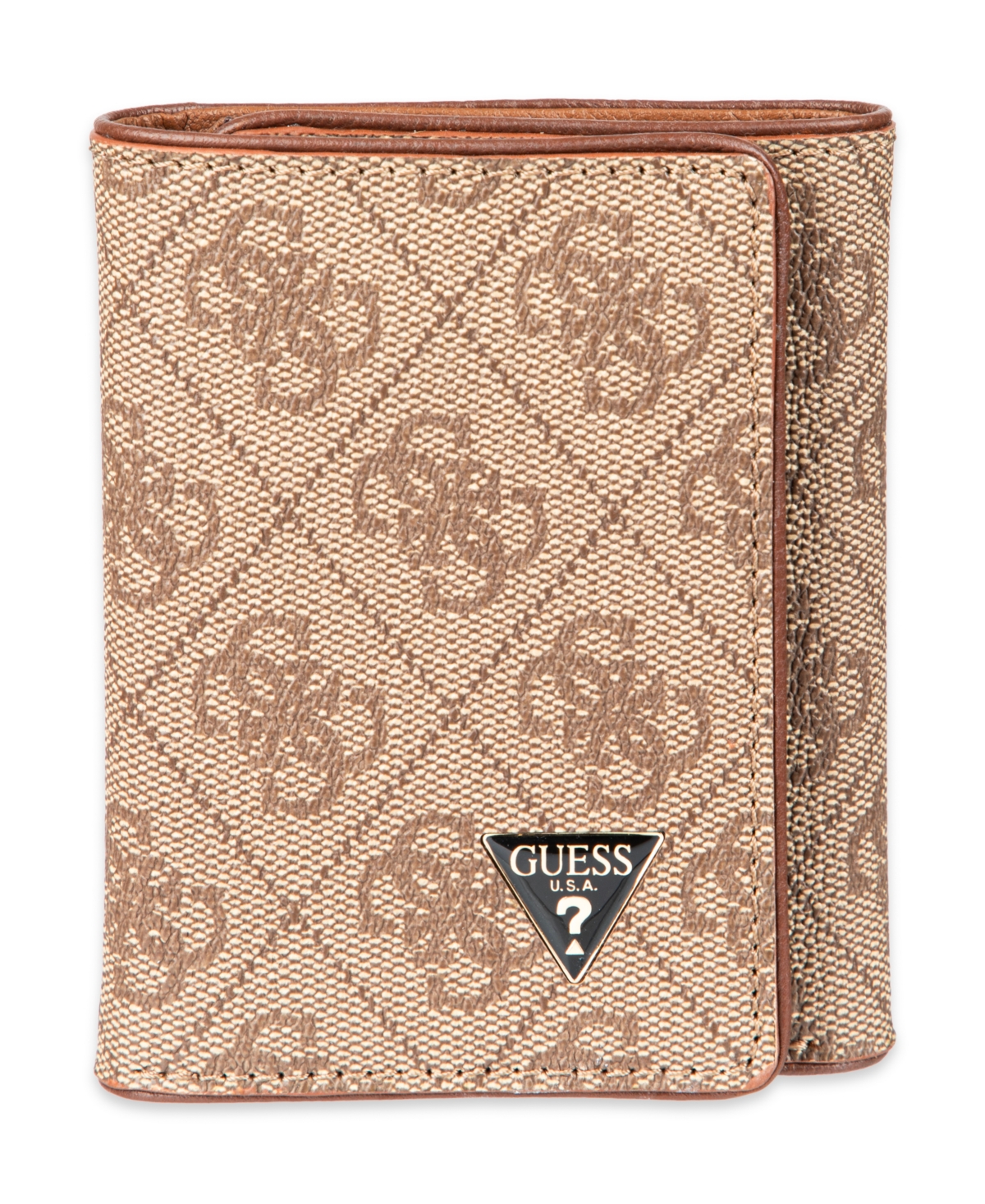 Guess Men's Rfid Quatro G Trifold Wallet In Brown