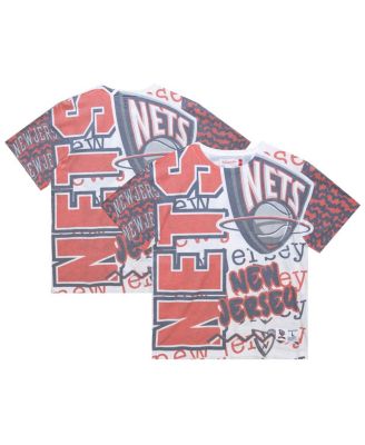 Mitchell & Ness - Men's White New Jersey Nets Jumbotron 2.0 Sublimated T-Shirt